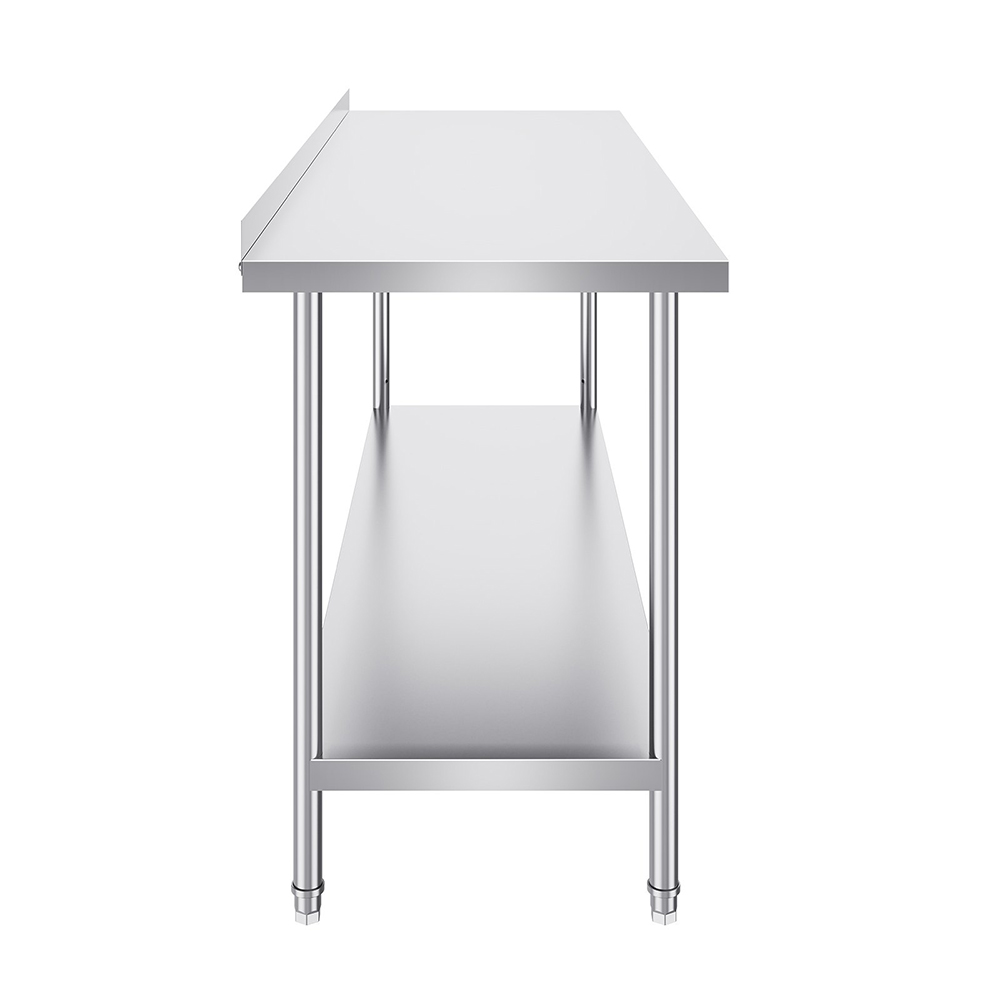 Durable stainless steel table with backsplash (2)