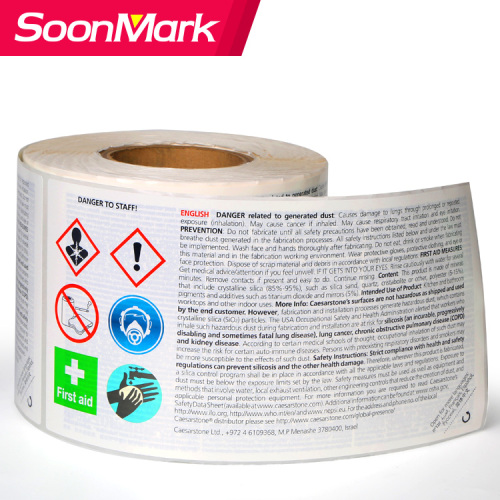 Custom Printed 3 Layer Waterproof Vinyl Adhesive labels China Manufacturer