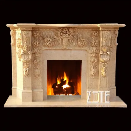 Customized Service Marble antique fireplace accessories