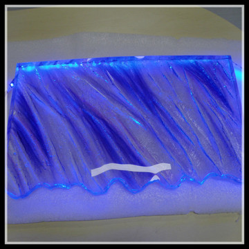 art night-bar glass counter top connect with LED
