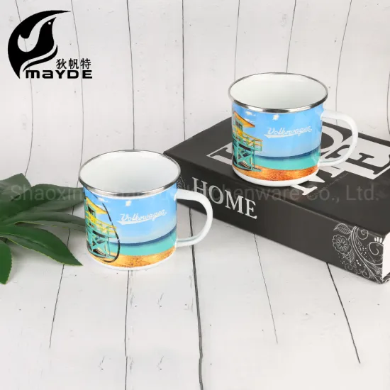 12oz Enamel Camper Mug, Camping Coffee Mug, Nature Outdoor Hiking Camp Lover Gift
