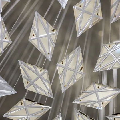 American style custom office hall acrylic crystal chandelier