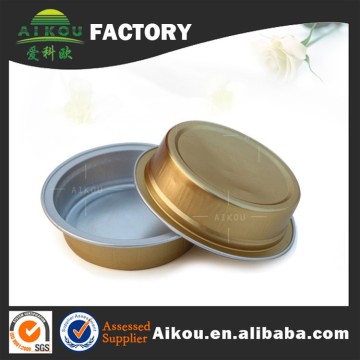 small round aluminum foil food container for sealing machine