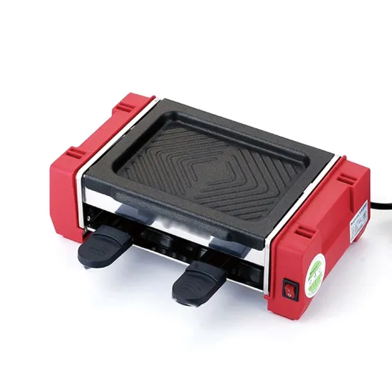 Non-Stick Mini Electric Raclette Grill for Indoor Double-Sided Barbecue
