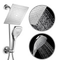 Bathroom square overhead rainfall shower head