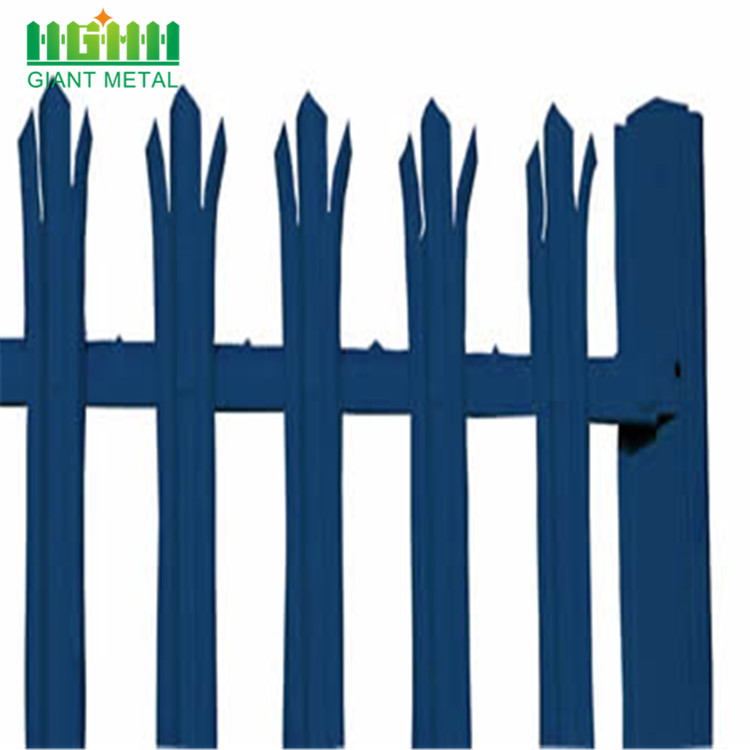 plastic coated palisade fence panel