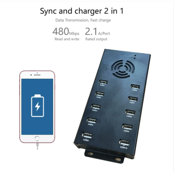 10 Port USB 2.0 -Hub mit Leistungsadapter