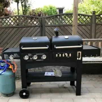 Outdoor Family Barbecue Picnic Garden Party Cooking Combination Gas and Charcoal Grill Grill