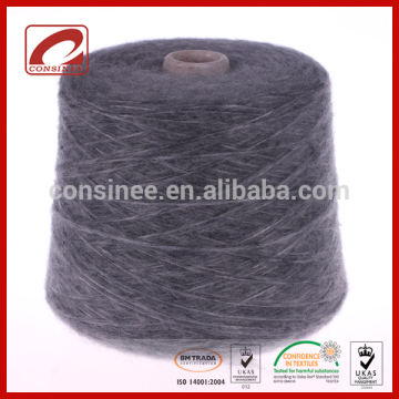 Stock NM2.6 blended wool fancy tape yarn with 17% Alpaca 30% Nylon