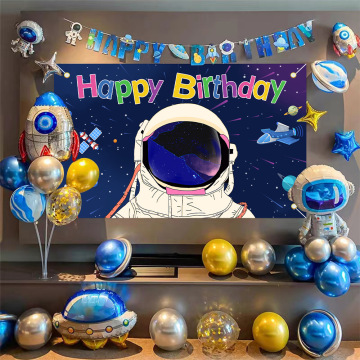Sunshine Astronauta Banner di compleanno a tema per decorazione per feste