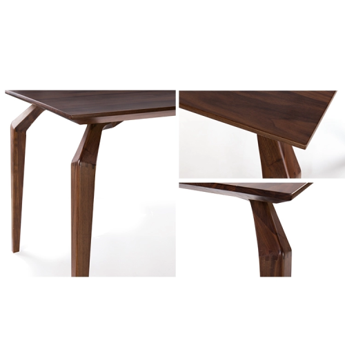 Modern Solid Wooden Walnut Square Restaurant Dining Tables