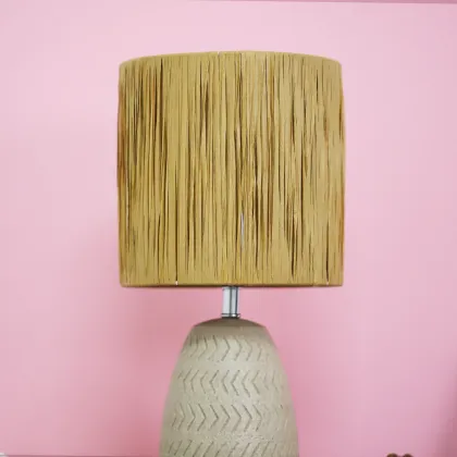 Contemporary Artistic Weavers Vase Table Lamp with Lafite Lampshade