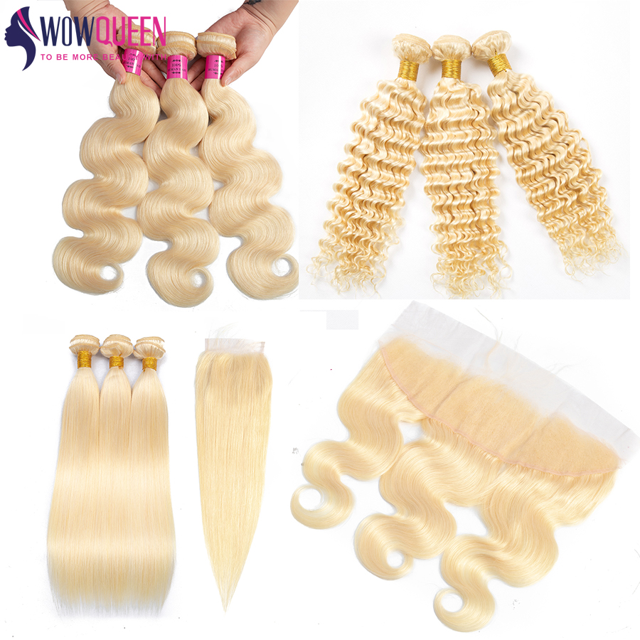 Rasha Samfura samfurin Raw na Rasha Ya Kasance Hajin Gashi Curly Lace ƙulli Rufe 613 blonde ɗaure tare da gashin gashi