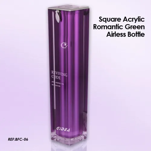 100ml Purple Square Airless Pump Bottle 