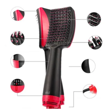 Hot Air Comb: 2-in-1 Anion Blow Styling Comb for Fast Straightening and Curling Hair