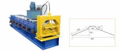 Colored Metal ridge cap making machine