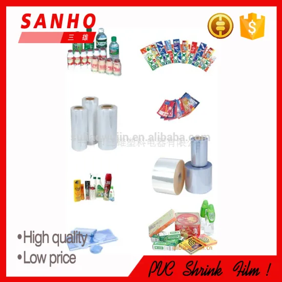 China manufacturer POF/PET/PE/PVC heat shrink film /clear heat shrink plastic film in roll