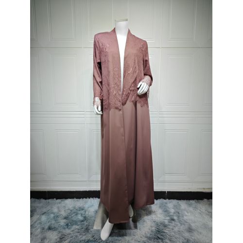روکش توری زیبا ژاکت کش باف پشمی اپن Abaya برای زنان