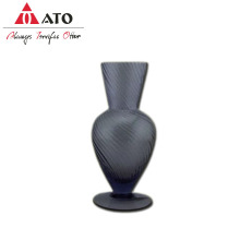 Vaso de flor de cultura de água de vidro azul de vidro vertical