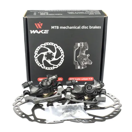 WAKE Bicycle Mechanical Brake Calipers - Aluminum Alloy Front and Rear Brakes with Pads