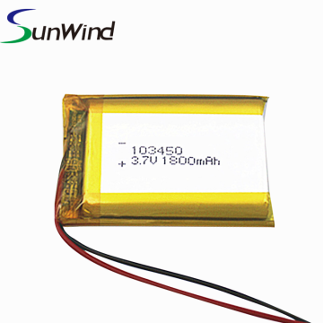 Customzied 3.7v Li-polymer Battery Cell 103450 1800mah