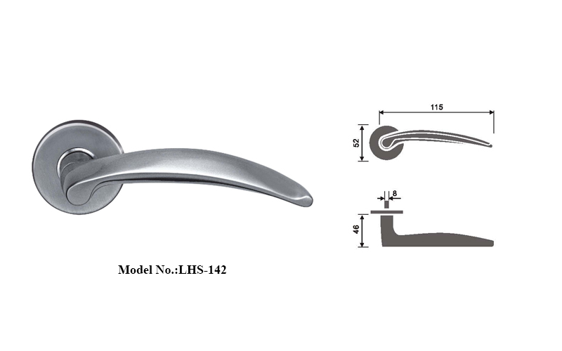 Modern Stylish Stainless Steel Solid Door Lever Handles