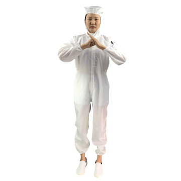 JEJOR Washable Reusable Antistatic Cleanroom Polyester Uniform Coverall with Hood