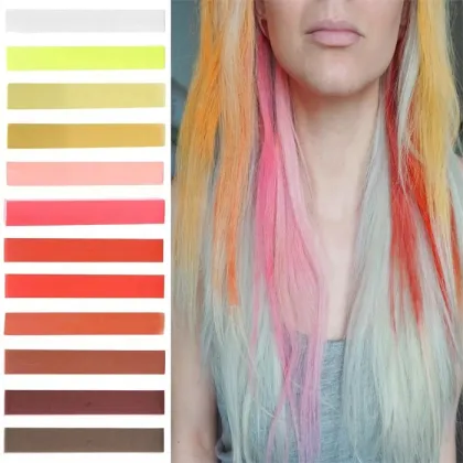 Non Toxic 24 Pc Fashion Colours Temporary Hair Chalk