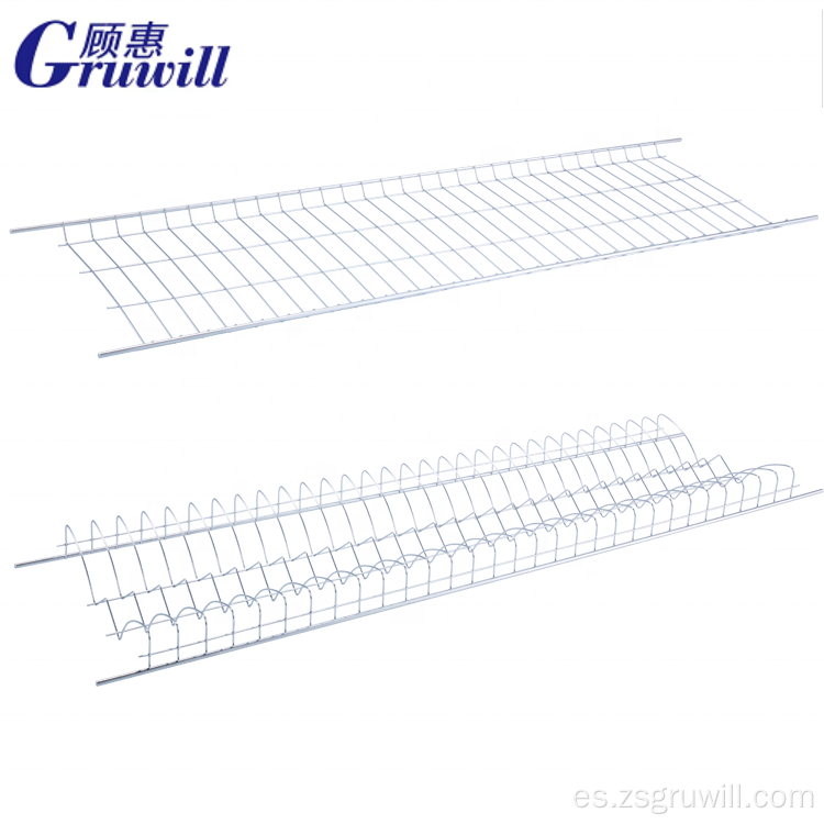 Cesta de almacenamiento de platos simple para encimera de cocina