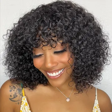 HD Lace Scalp Virgin Human Hair - Vietnamese HD Lace Bob with Bang Glueless Wig
