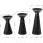 Black Candle Holders Set of 3