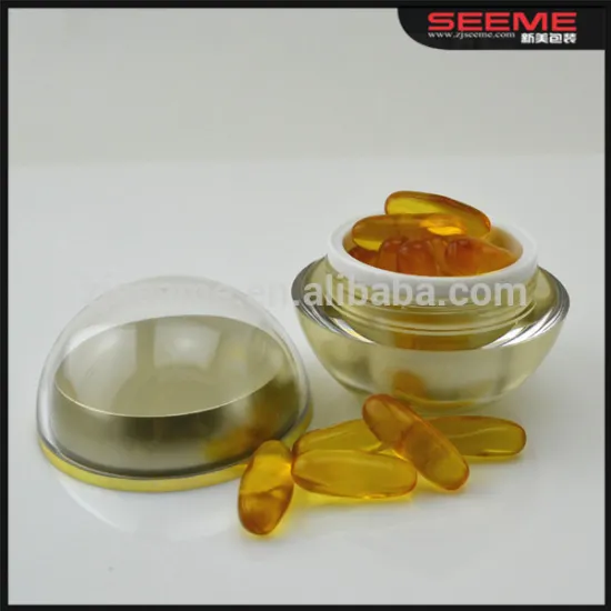 shallow transparent acrylic bottle for healthcare capsule