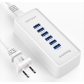 Station de charge de bureau pour chargeur de voyage multi-ports 6-USB