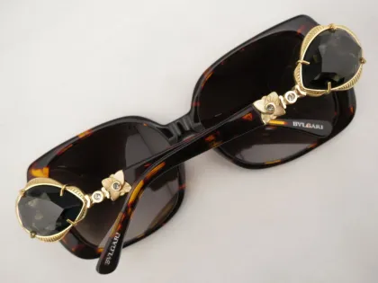 Colorful Frame Smoke Lens Brand Name Sun Glasses For Women Bvlgari 8081 851/13 59-17 135