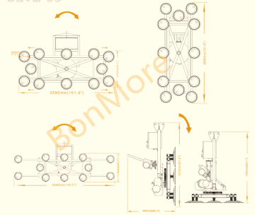 vacuum lifter / lifting machine for laser machine