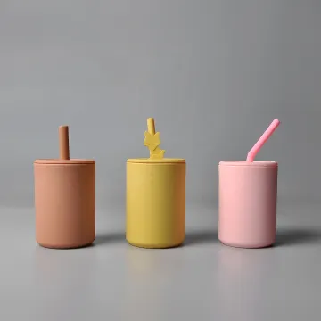 Safe Cute Silicone Baby Water Cup With Lid