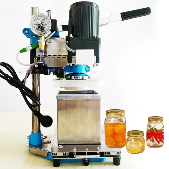Practical Semi-Automatic Twist-Off Metal Cap Fruit Jam Vacuum Capping Machine for Glass Jars and Plastic Bottles