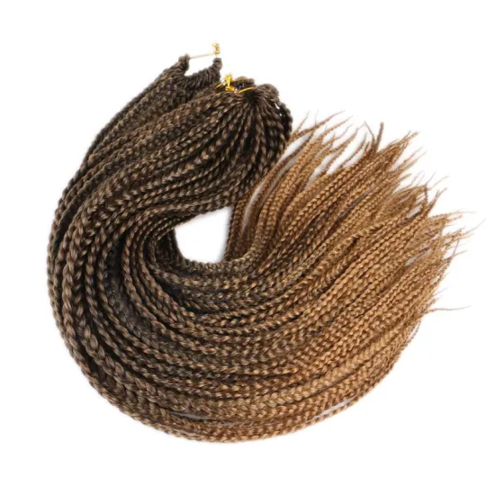 Brown Blonde Pre Loop Medium Box Braids Synthetic Crochet Braids Hair Box Grey 24" 22strands/pack within 24 Hours Ombre 24inch
