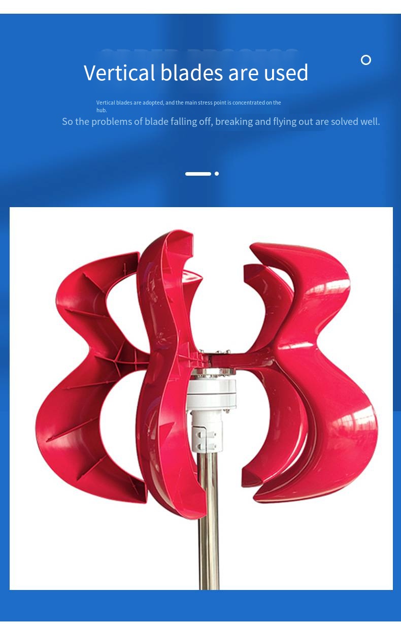 Wind power 1000W 900W 800W 700W 600W 12V24V vertical axis wind energy system red lantern wind turbine6