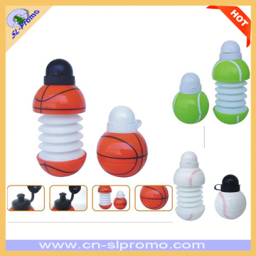 Best Selling Promotional Plastic Collapsible Sports Water Bottle Of Folding Sports Ball Water Bottle
