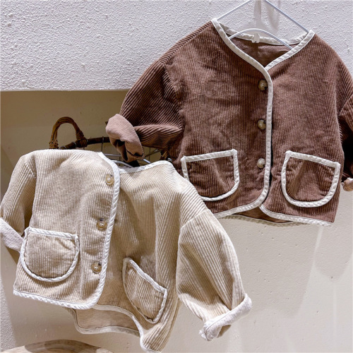 Children's Corduroy Boys and Girls Jacket Set