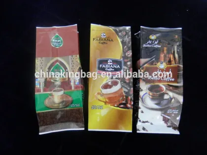 Flexible custom printing and lamination packaging back sealed coffee bag