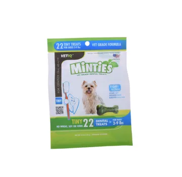 Pet food plastic bag with seal