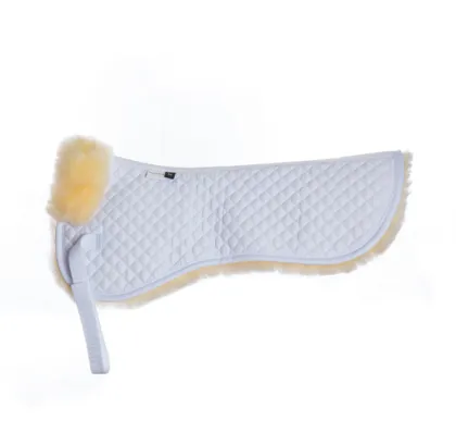 White Quilting with Nature Sheepskin Half Saddle Pad