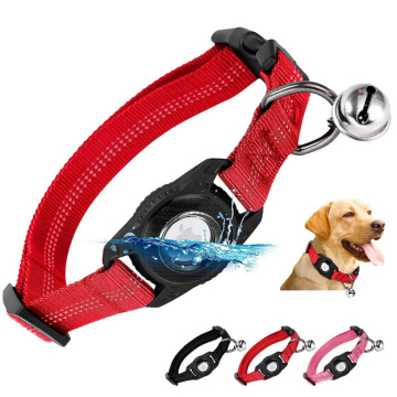 Nylon Dog Collar with Airtag Holder - New Arrival Adjustable Durable Pet Collar