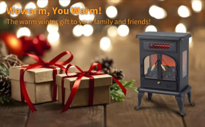 Electric Fireplace Wall Mounting 1400W E Electric Fireplace Heater Stove Flame Effect Electric Fireplace Heater