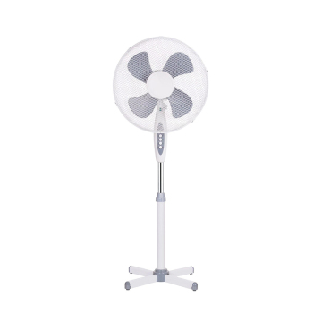 Customizable White 16-inch Plastic Oscillating Standing Fan with Cross Base: Your Ideal Cooling Solution