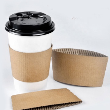 ホットコーヒードリンク用のカスタムプリント紙コップスリーブアンチホットドリンク用の使い捨て紙コップホルダー