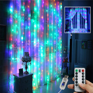 Window Curtain Fairy String Lights with Remote