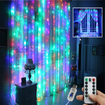 Window Curtain Fairy String Lights with Remote